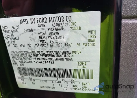 2012 Ford Escape Limited from USA, damaged, VIN 1FMCU9EG7CKB77600